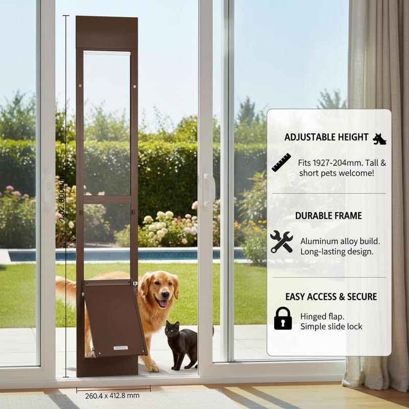 Dog Door for Sliding Glass Doo - Glass Door Hinge のレビューと価格