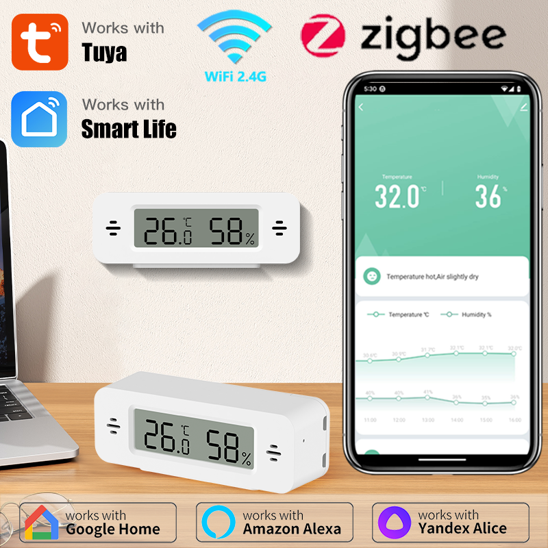 Tuya WiFi/Zigbee Temperature H - Digital Hygrometer Probe のレビューと価格