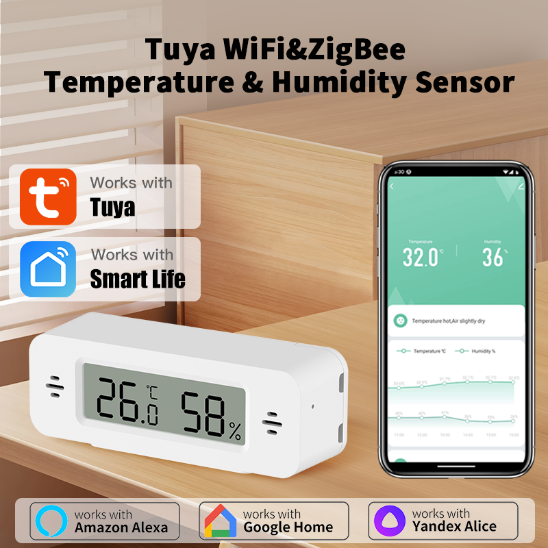 Tuya WiFi/Zigbee Temperature H - Digital Hygrometer Probe のレビューと価格
