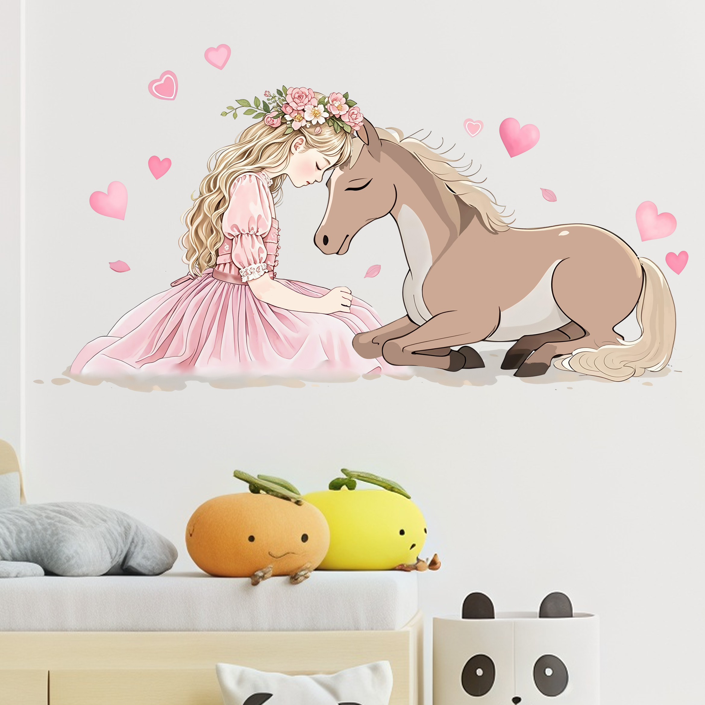 Romantic Horse Wall Stickers S - Pvc Panel Background のレビューと価格