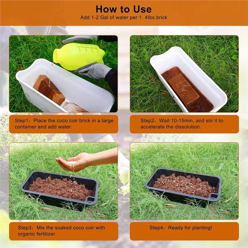 3 Pack Coco Coir Bricks, Coco  - Substrate Coconut Fiber のレビューと価格