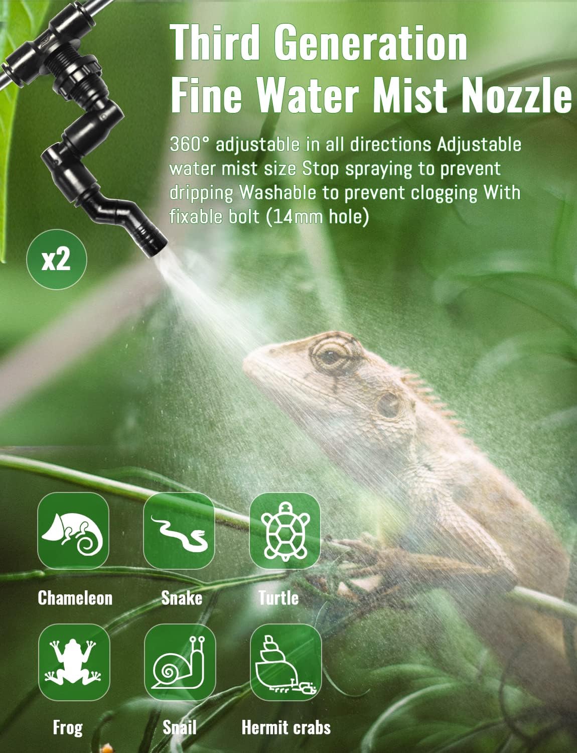 Automatic Rainforest Timing Sp - Misting Nozzle Reptile のレビューと価格
