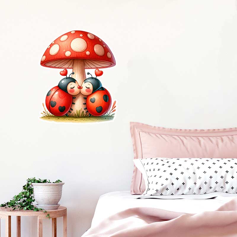 Cute Ladybug Wall Stickers Liv - Pvc Panel Background のレビューと価格