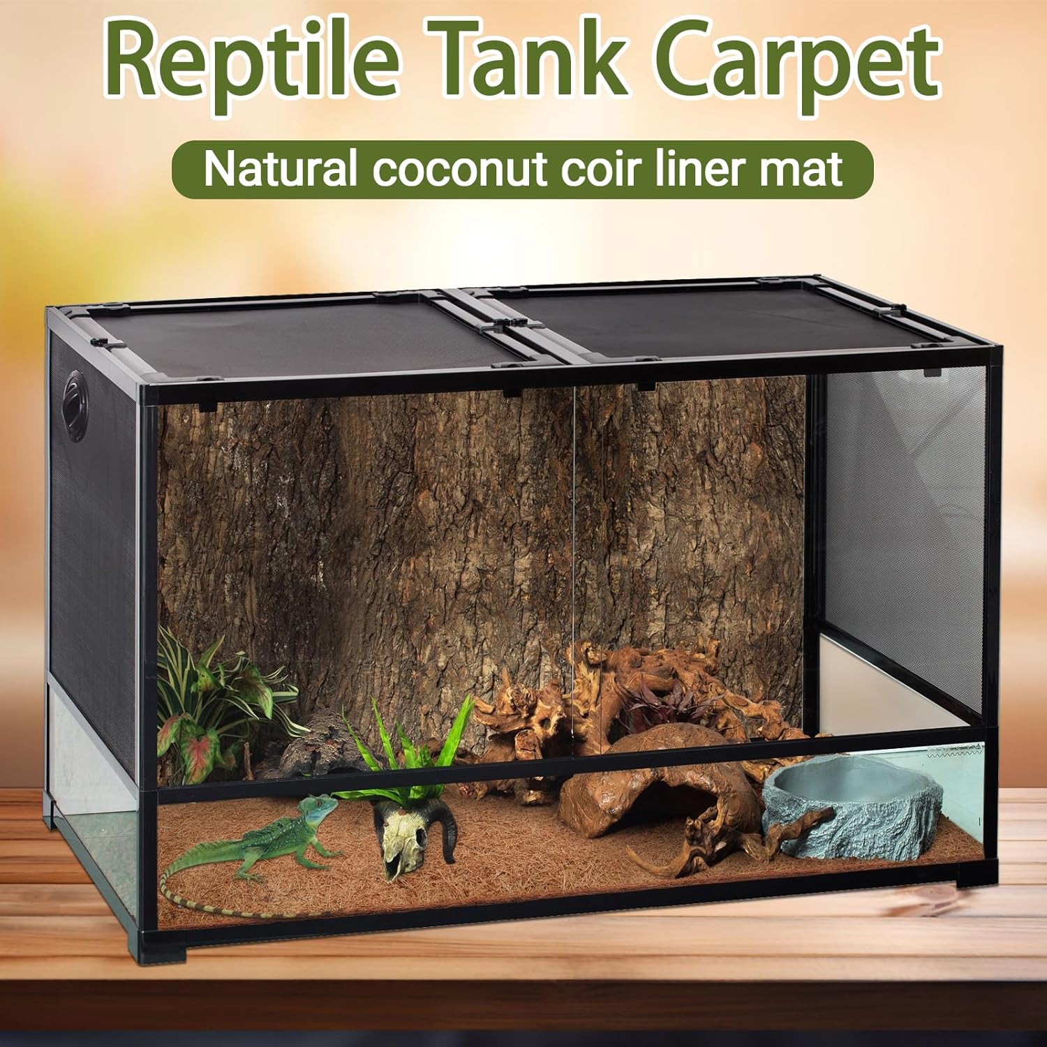 10 Pcs Reptile Carpet, 12x12 i - Substrate Coconut Fiber のレビューと価格