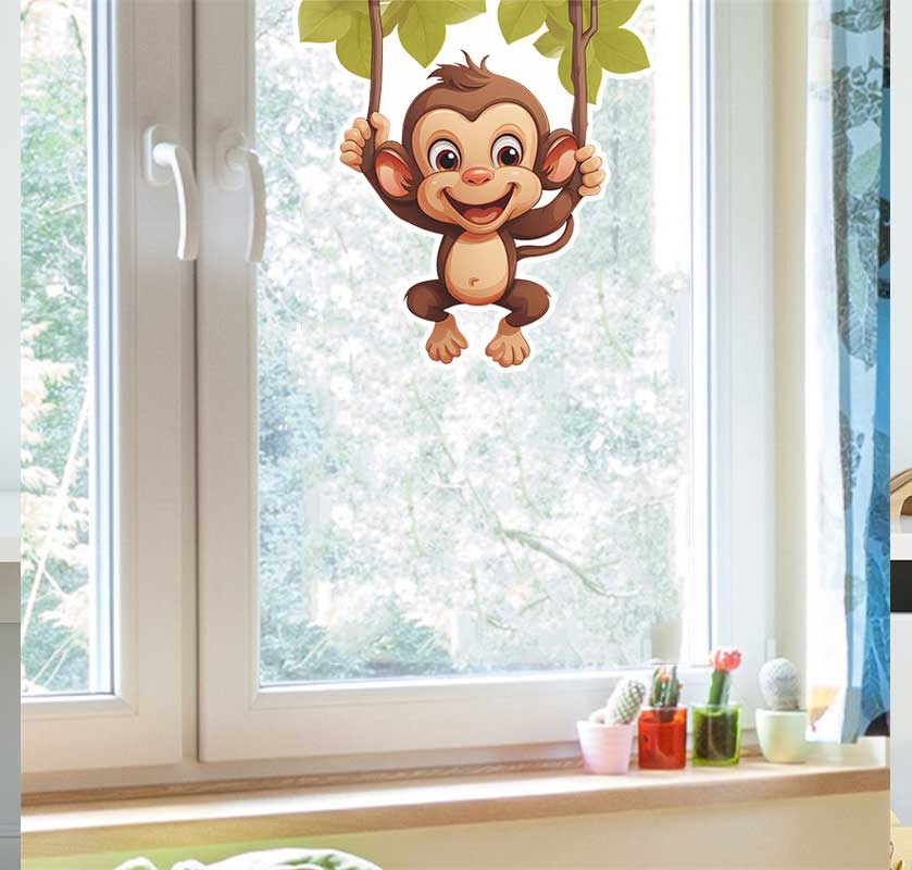 Cute little monkey living room - Pvc Panel Background のレビューと価格