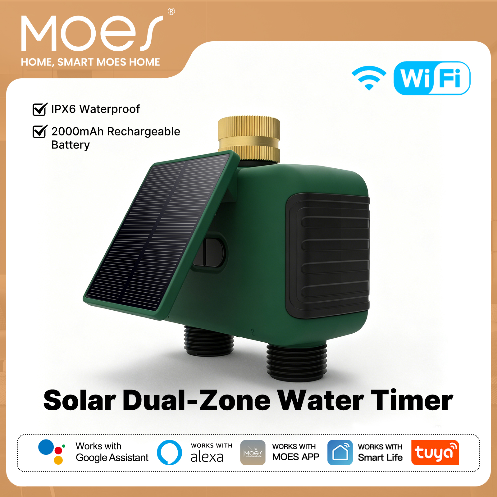 MOES Tuya WiFi Smart Solar Dua - Timer Dual Outlet のレビューと価格