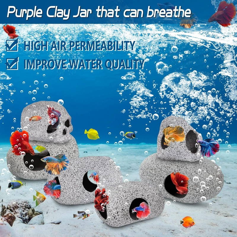 Aquarium Decorations Cave Fish - Hide Cave Ceramic のレビューと価格