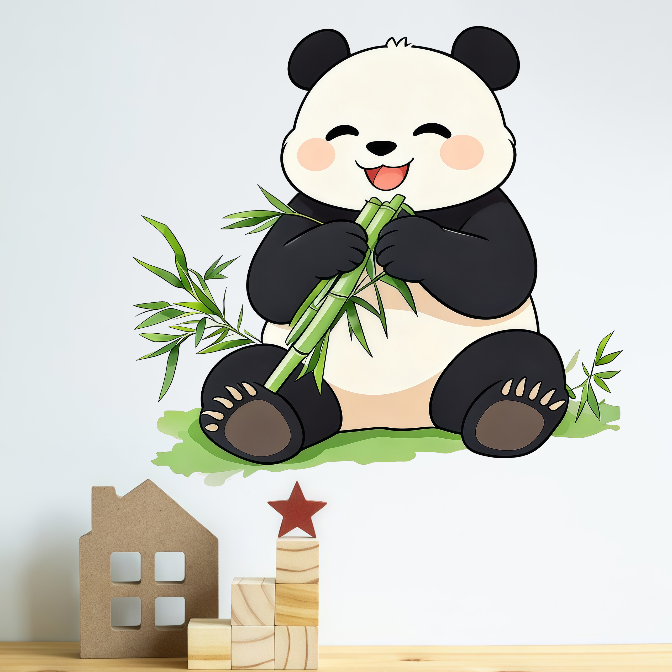 Bamboo And Panda Wall Decals S - Pvc Panel Background のレビューと価格
