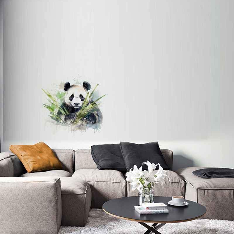 C76# Watercolor panda wall sti - Pvc Panel Background のレビューと価格
