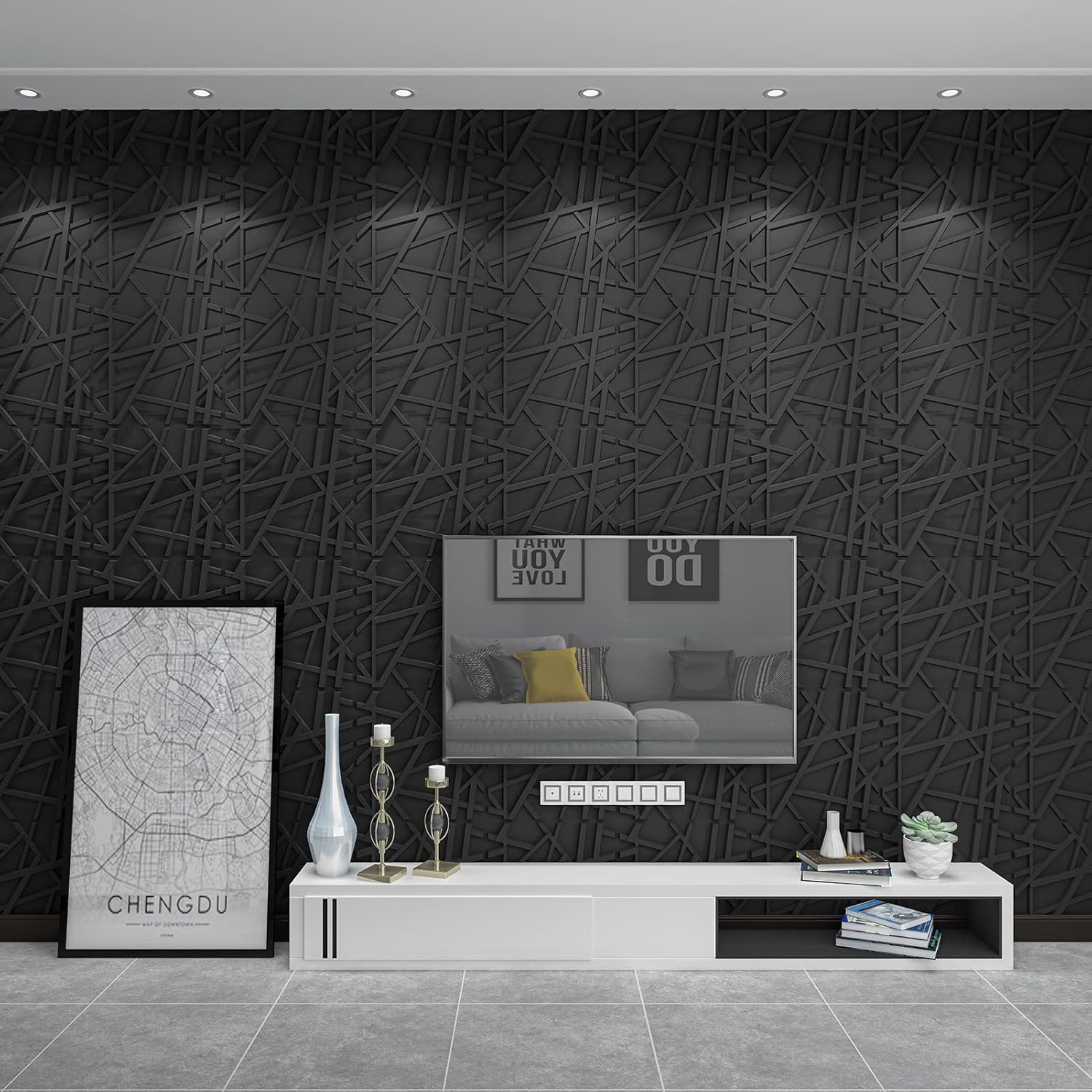 19.7x19.7in PVC Wall Panel Str - Pvc Panel Background のレビューと価格
