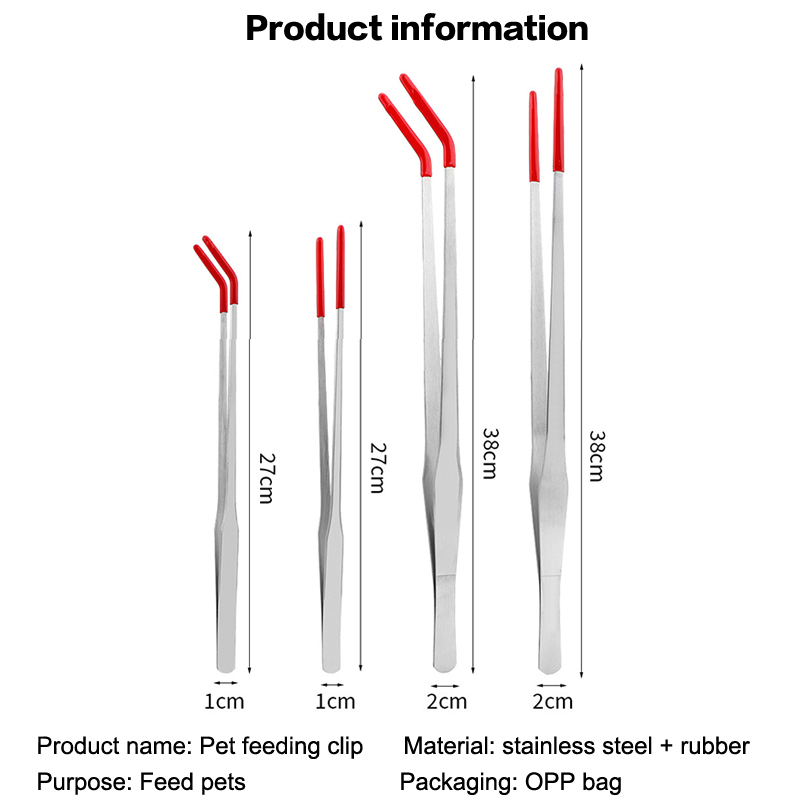 Reptile Feeding Tongs with Rub - Feeding Tong Stainless のレビューと価格