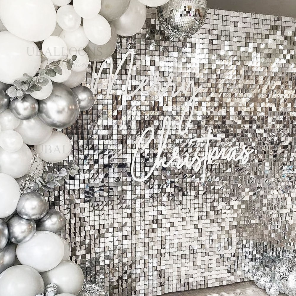 Silver Sequin Wall Backdrop Pa - Pvc Panel Background のレビューと価格